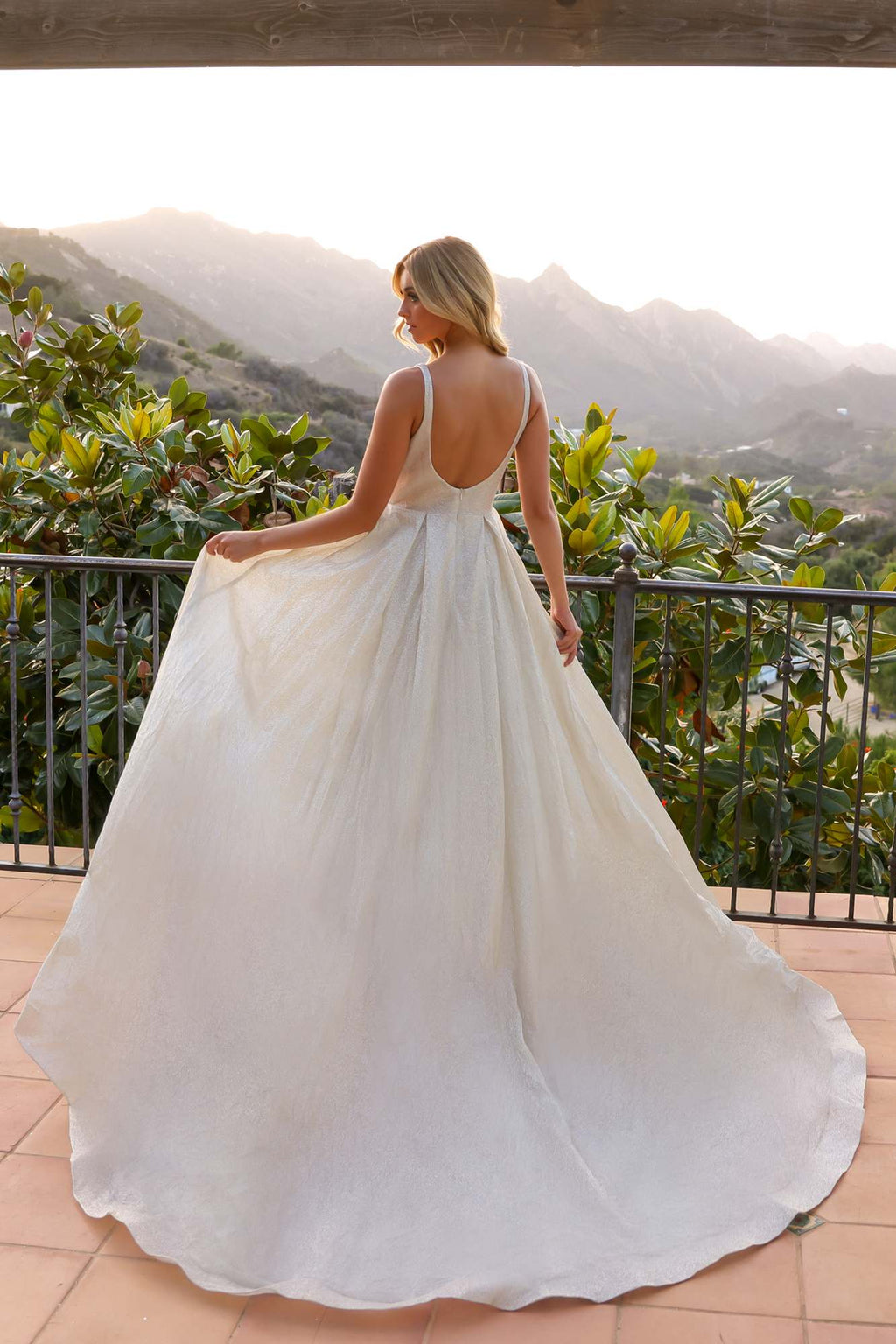 Nox Anabel JE1003 Long Sleeveless Glitter A-line Ball Gown by DiscountDressShop