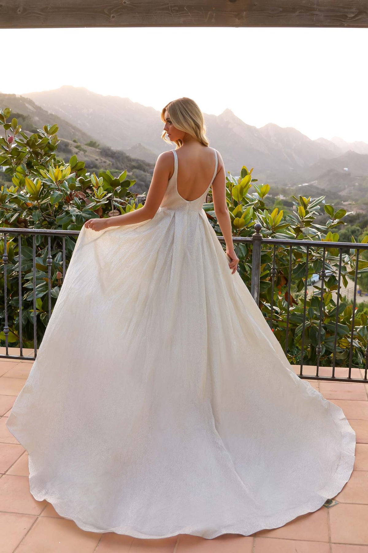 Nox Anabel JE1003 Long Sleeveless Glitter A-line Ball Gown by DiscountDressShop