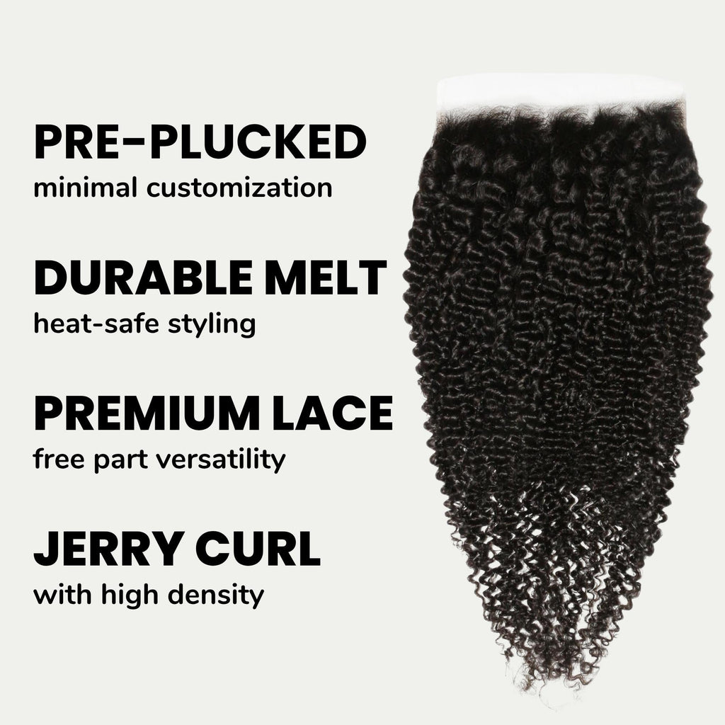 Jerry Curl 7x7 HD Lace Human Hair Closure by Private Label