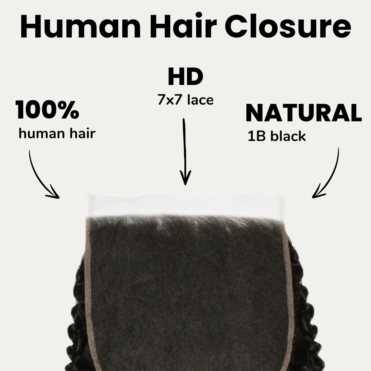 Jerry Curl 7x7 HD Lace Human Hair Closure by Private Label