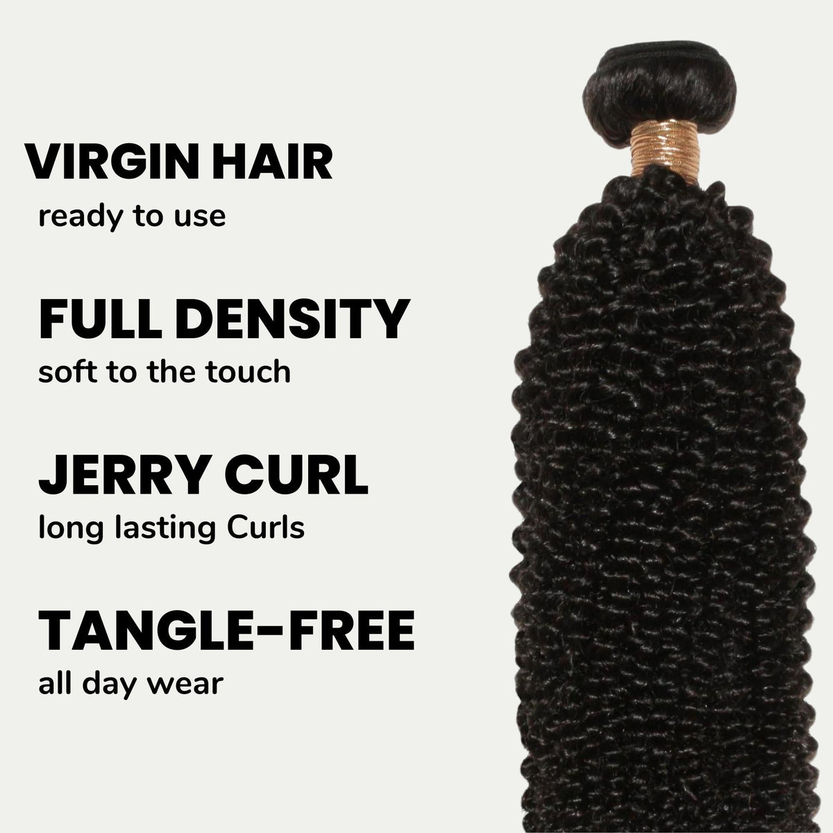 Jerry Curl 100% Human Hair Bundles by Private Label
