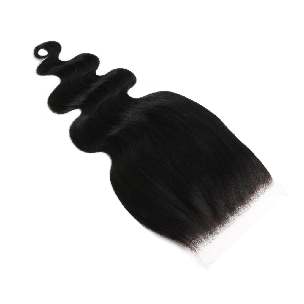 Jet Black Body Wave 6x6 HD Lace Human Hair Closure by Private Label