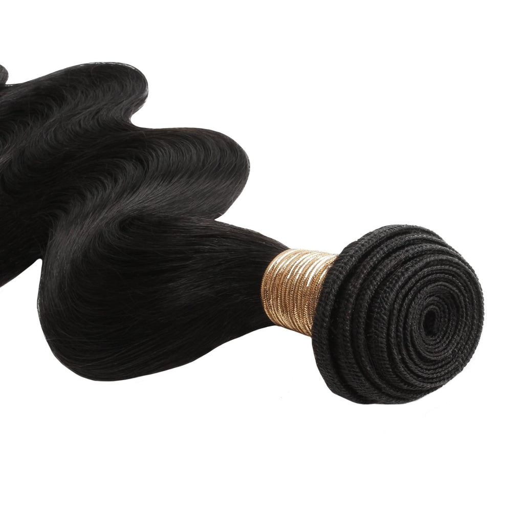 Jet Black Body Wave 100% Human Hair Bundles by Private Label