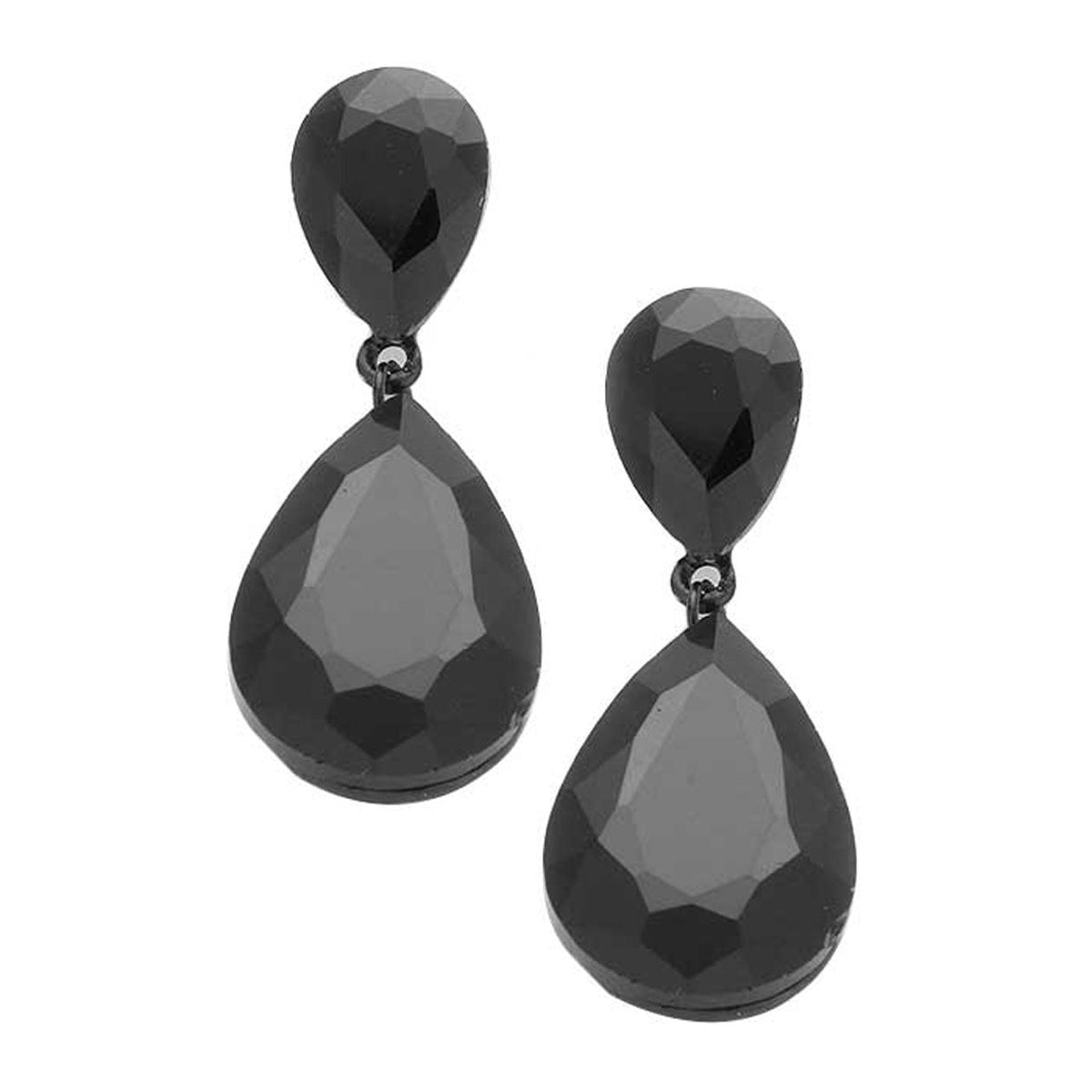 Women's Glass Crystal Teardrop Evening Dangle Earrings by Madeline Love