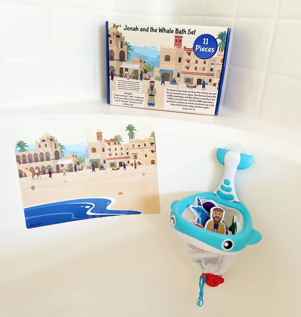 Jonah and the Whale Bath Set by Saintly Heart