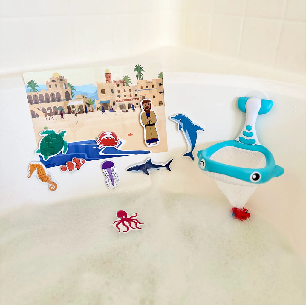 Jonah and the Whale Bath Set by Saintly Heart