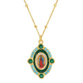 Our Emerald Lady of Guadalupe Necklace by Joy Dravecky