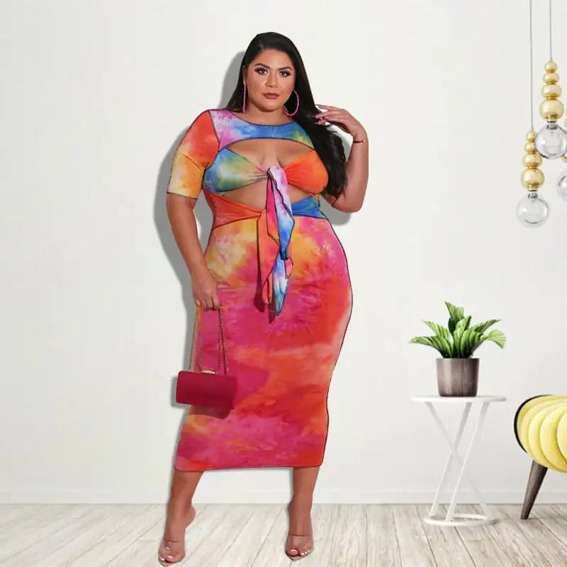Plus Size Women's Kansuha Fashion Dress by Trendy Attic Store01