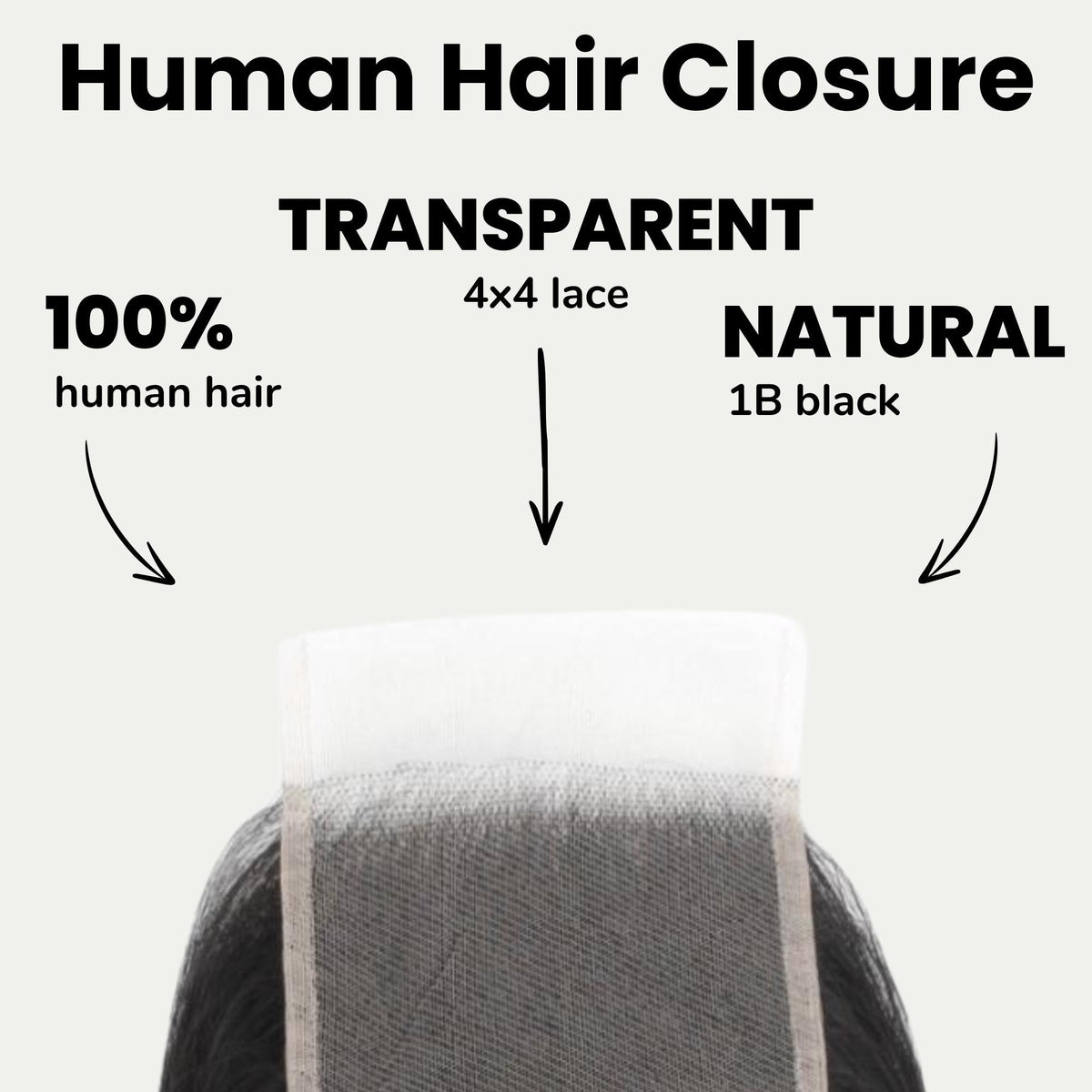 Kinky Curly 4x4 Transparent Lace Human Hair Closure by Private Label