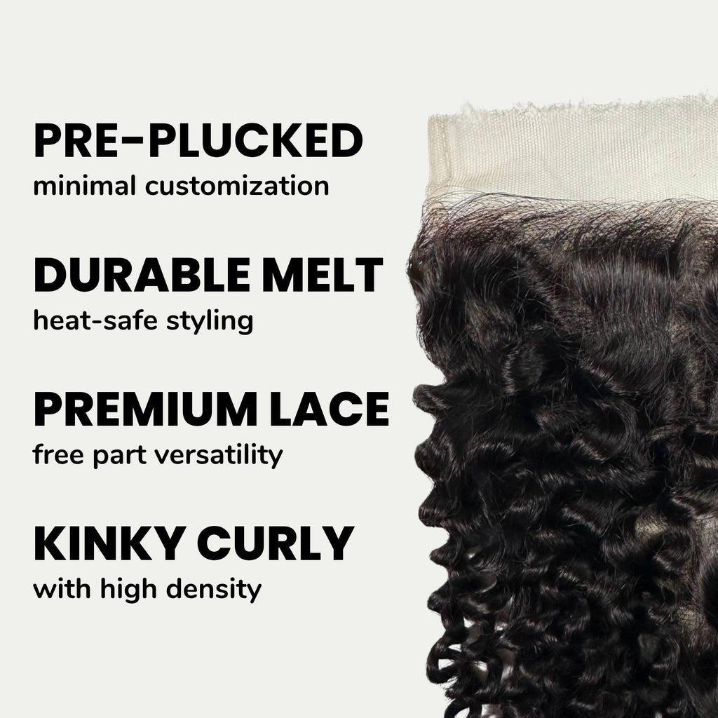 Kinky Curly 6x6 HD Lace Human Hair Closure by Private Label