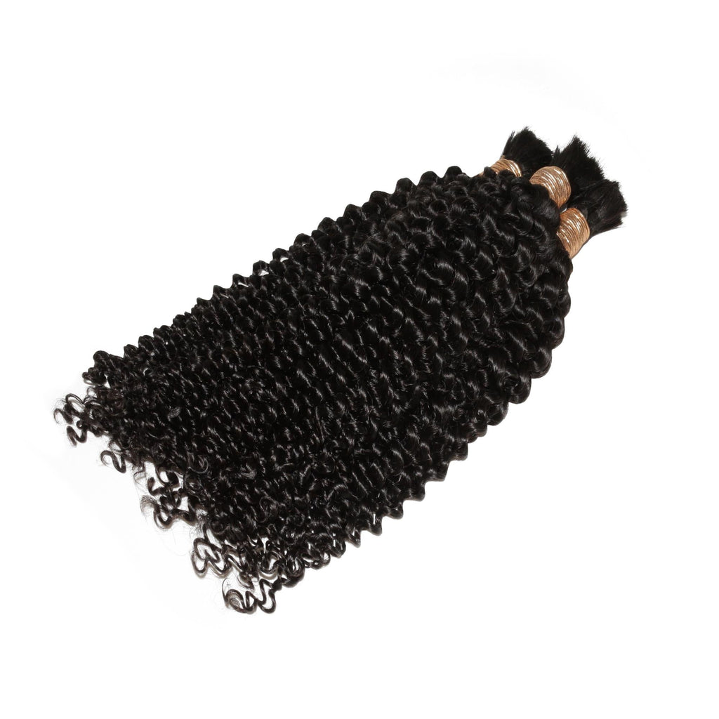 Kinky Curly Bulk 100% Human Braiding Hair by Private Label