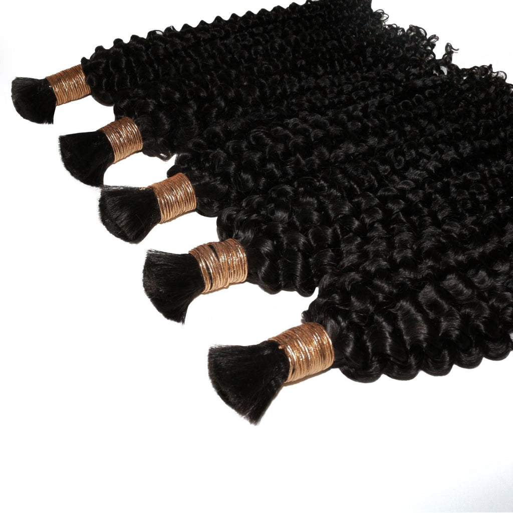 Kinky Curly Bulk 100% Human Braiding Hair by Private Label