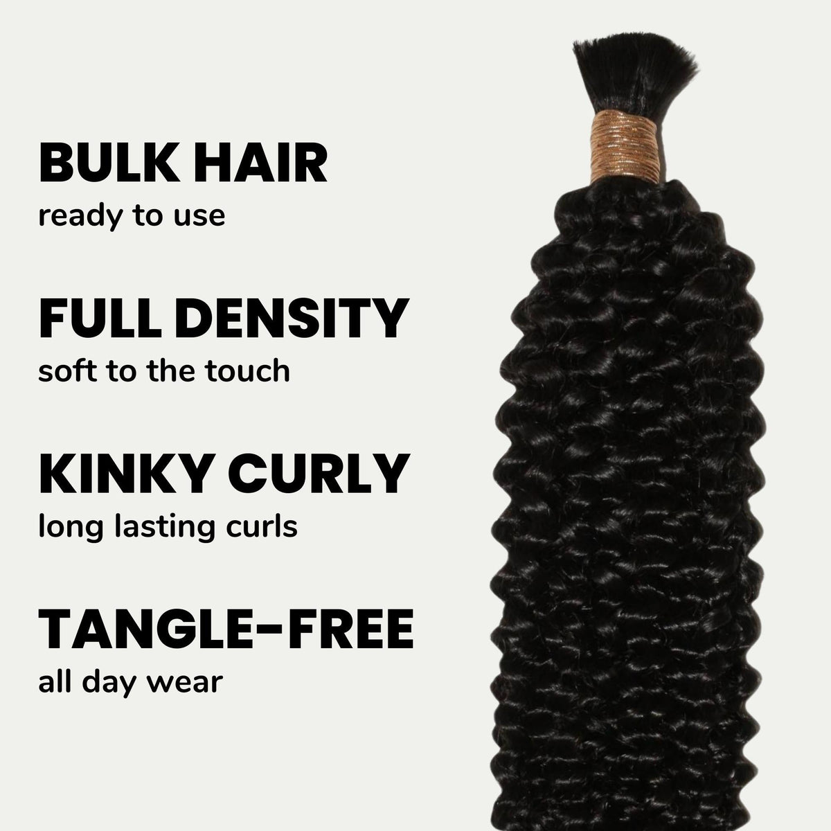 Kinky Curly Bulk 100% Human Braiding Hair by Private Label