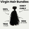 Kinky Curly 100% Human Hair Bundles by Private Label