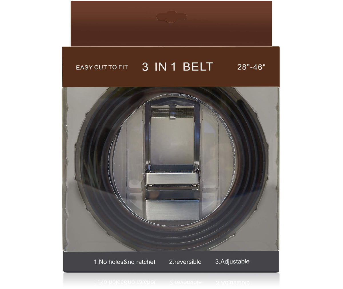 Leather Reversible 3-in-1 Belt – Two Colors, One Buckle by Access Accessories