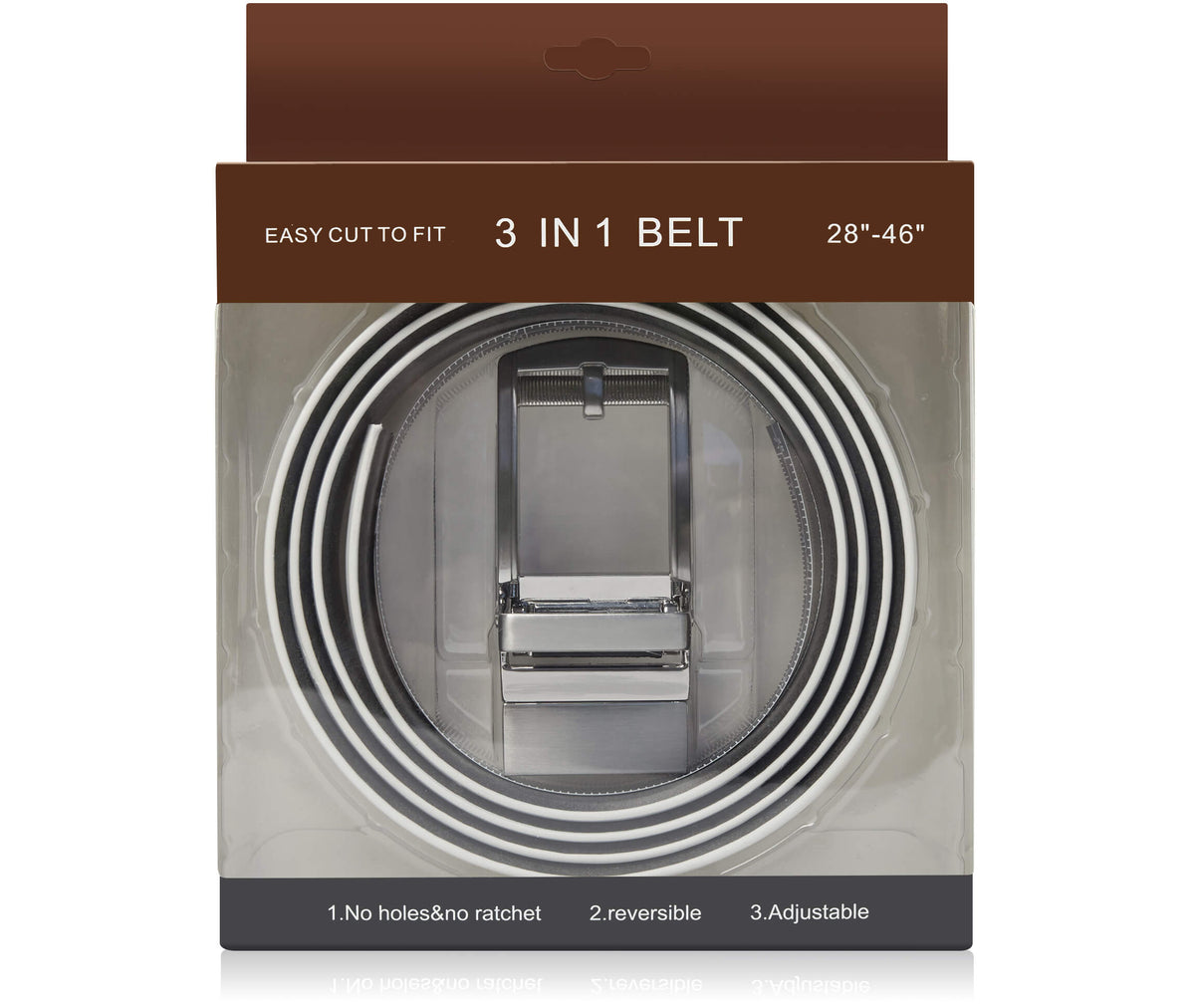 Leather Reversible 3-in-1 Belt – Two Colors, One Buckle by Access Accessories