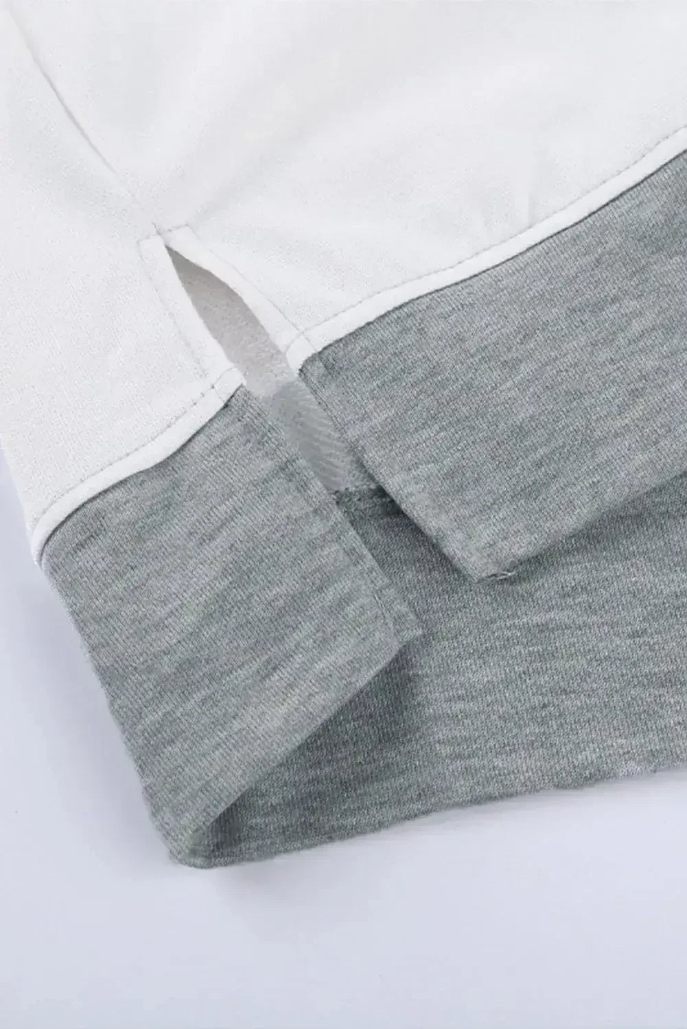 Women's Gray Color Block Round Neck Long Sleeves Pullover Sweatshirt by Femstylo