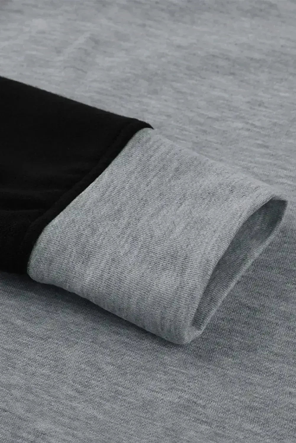 Women's Gray Color Block Round Neck Long Sleeves Pullover Sweatshirt by Femstylo