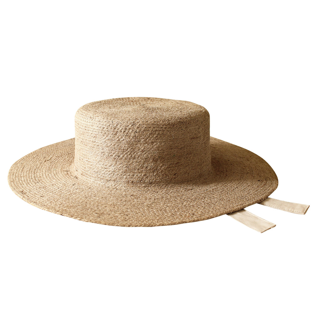The Loli Jute Straw Hat in Neutral Beige by BrunnaCo