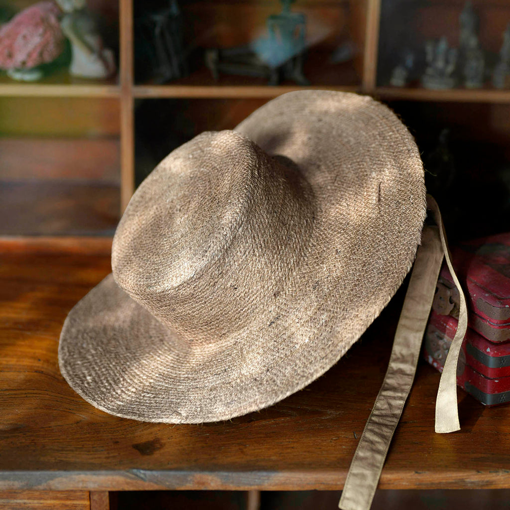 The Loli Jute Straw Hat in Neutral Beige by BrunnaCo