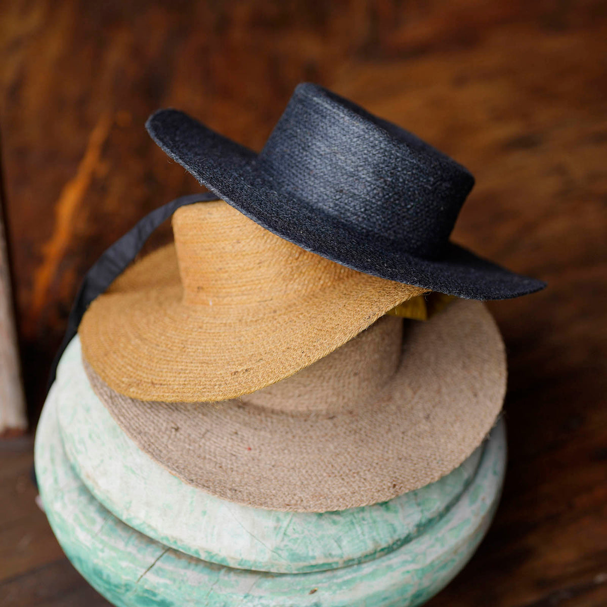 The Loli Jute Straw Hat in Neutral Beige by BrunnaCo
