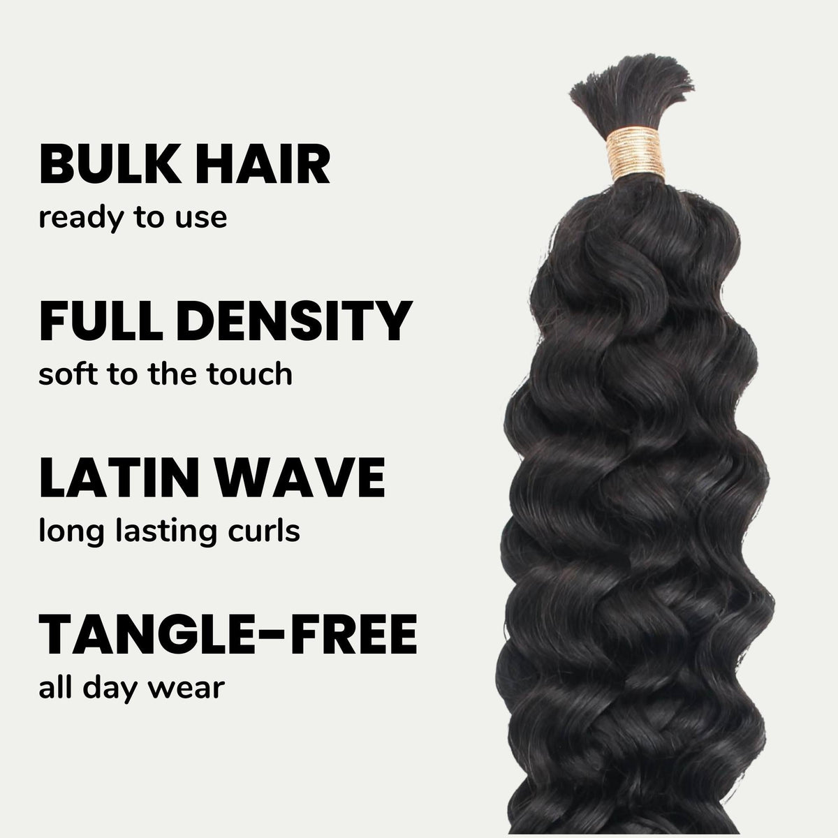 Latin Wave Bulk 100% Human Braiding Hair by Private Label