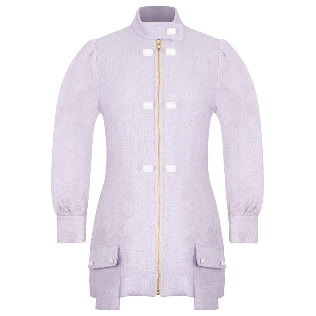 Lavender Tweed Coat Dress by ADIBA
