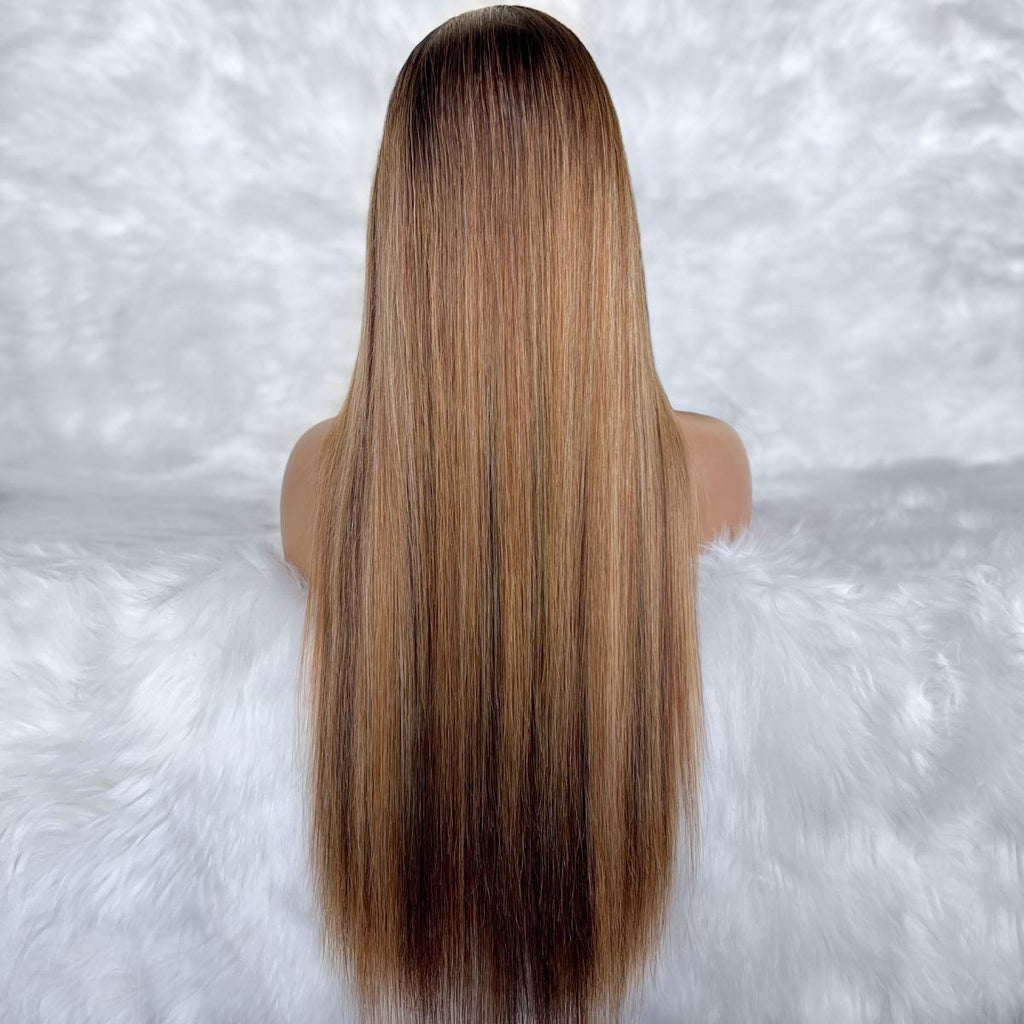 Raw Layla Glueless 5x5 HD Lace Professionally Colored 100% Human Hair Closure Wig by Private Label
