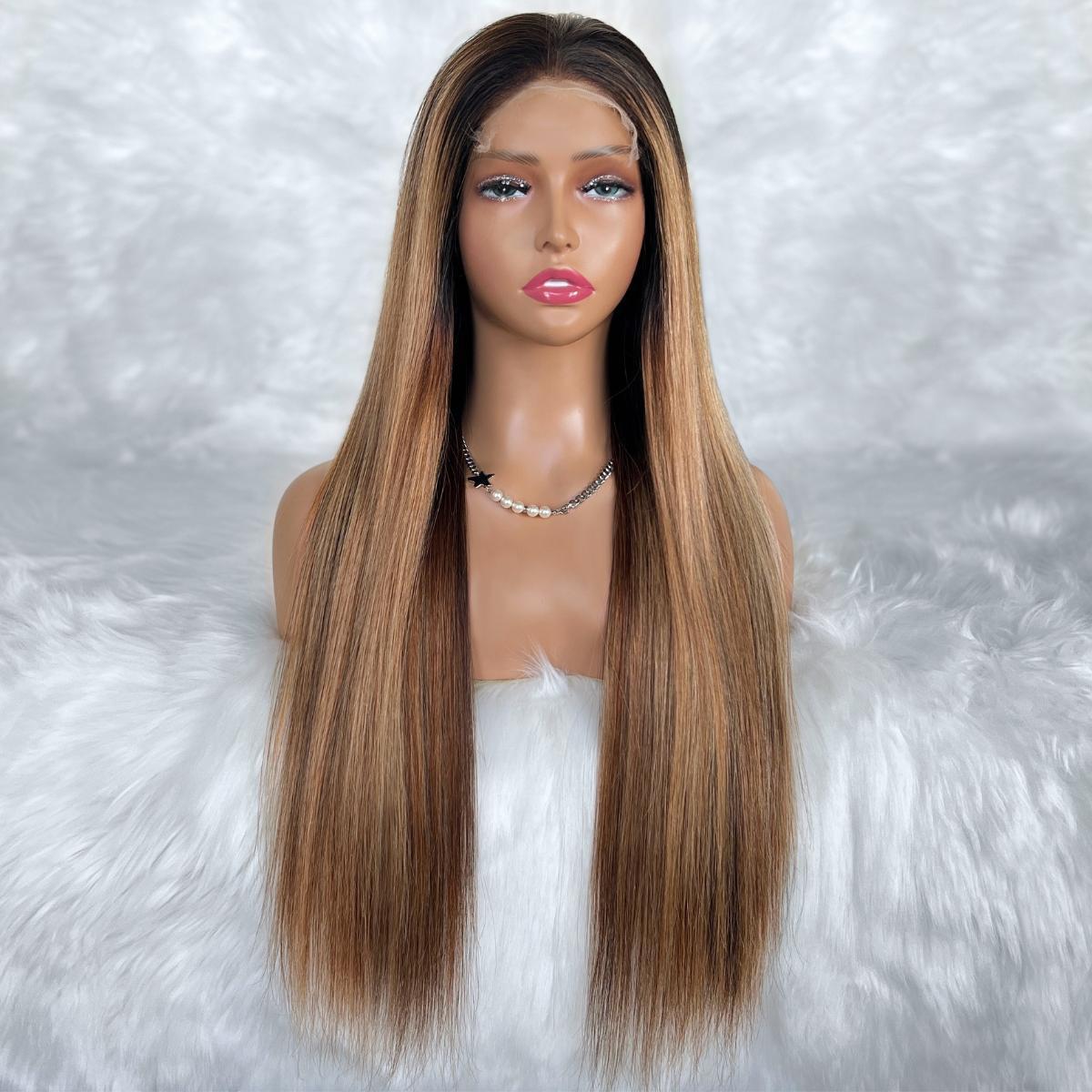 Raw Layla Glueless 5x5 HD Lace Professionally Colored 100% Human Hair Closure Wig by Private Label