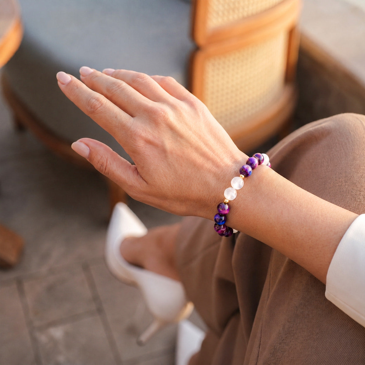 Cosmic Energy Amplifier - Galaxy Tiger’s Eye Bracelet by Conscious Items
