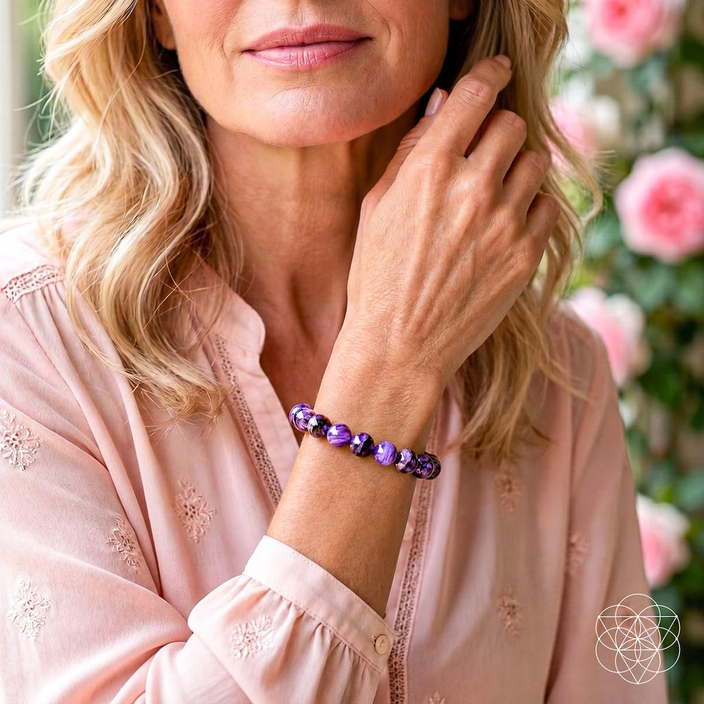 Unshakeable Intuition - Rare Siberian Charoite Bracelet by Conscious Items