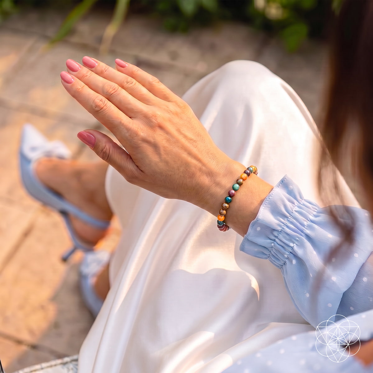 Quiet My Mind – Ocean Jasper Bracelet | 6mm by Conscious Items