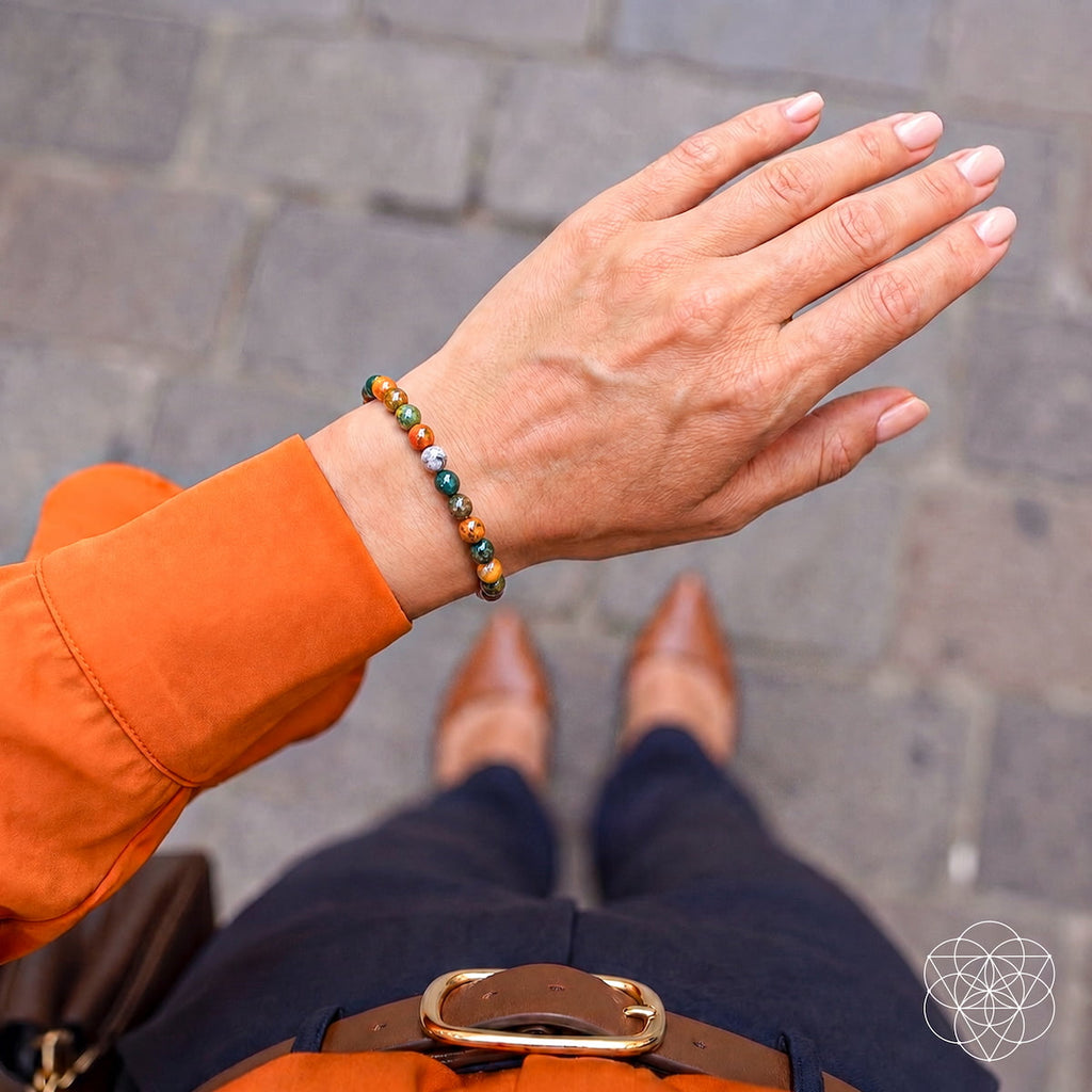 Quiet My Mind – Ocean Jasper Bracelet | 6mm by Conscious Items