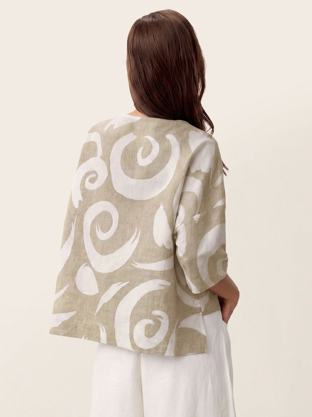 Linen Layered Asymmetric Top NOREEN by LINTICO