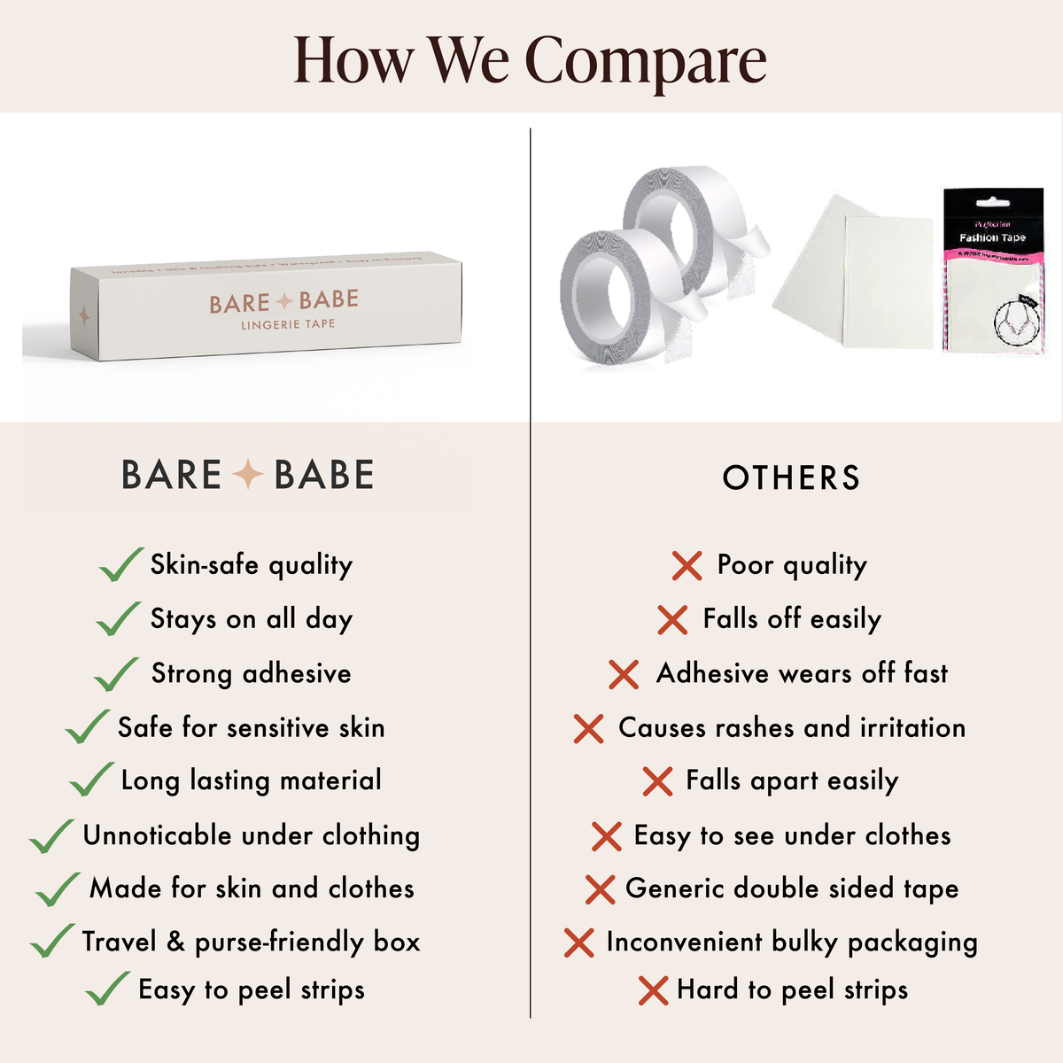 Invisible Lingerie Tape by Bare Babe