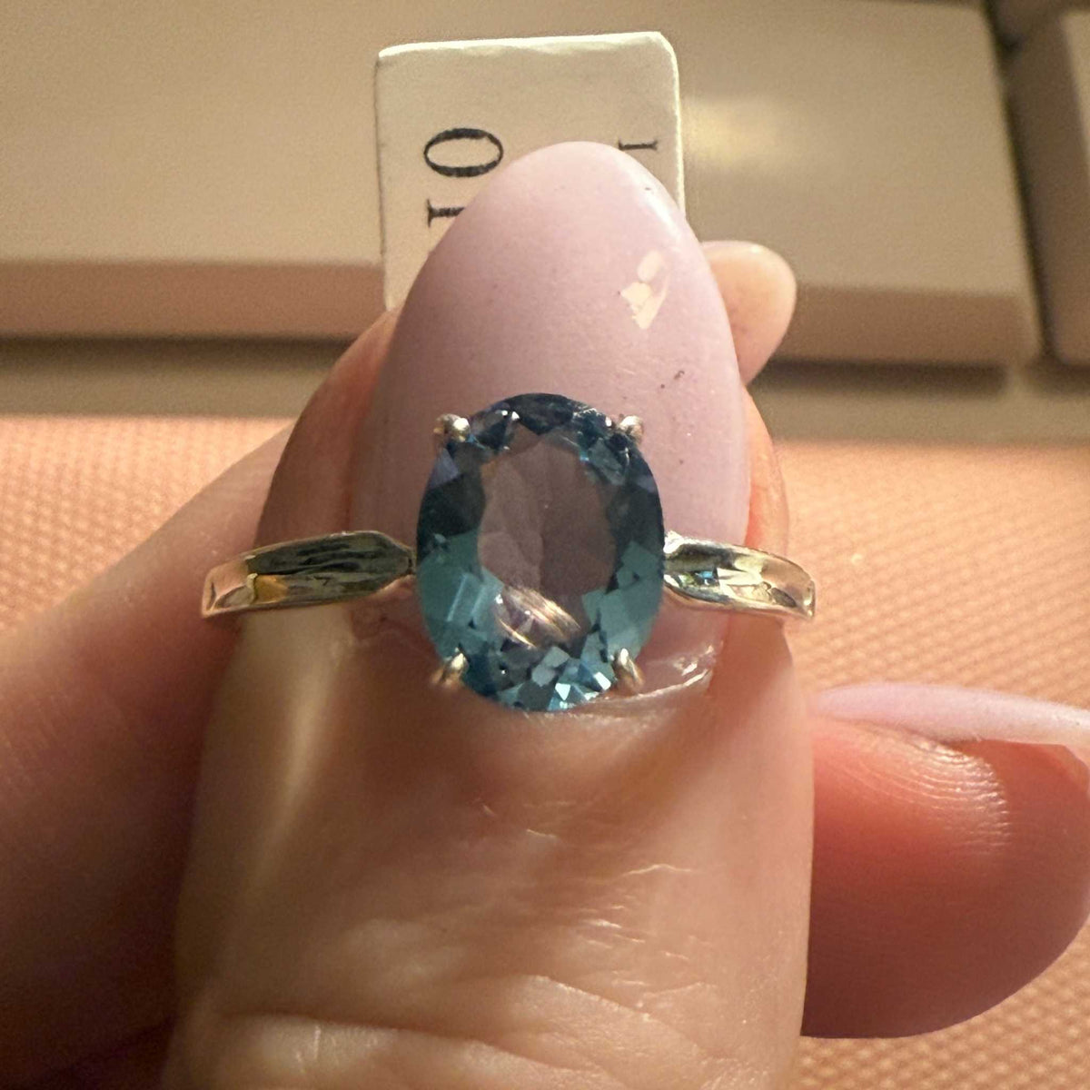Sterling Silver London Blue Topaz “Still Waters” Ring (Size8) by Sacred Crystals