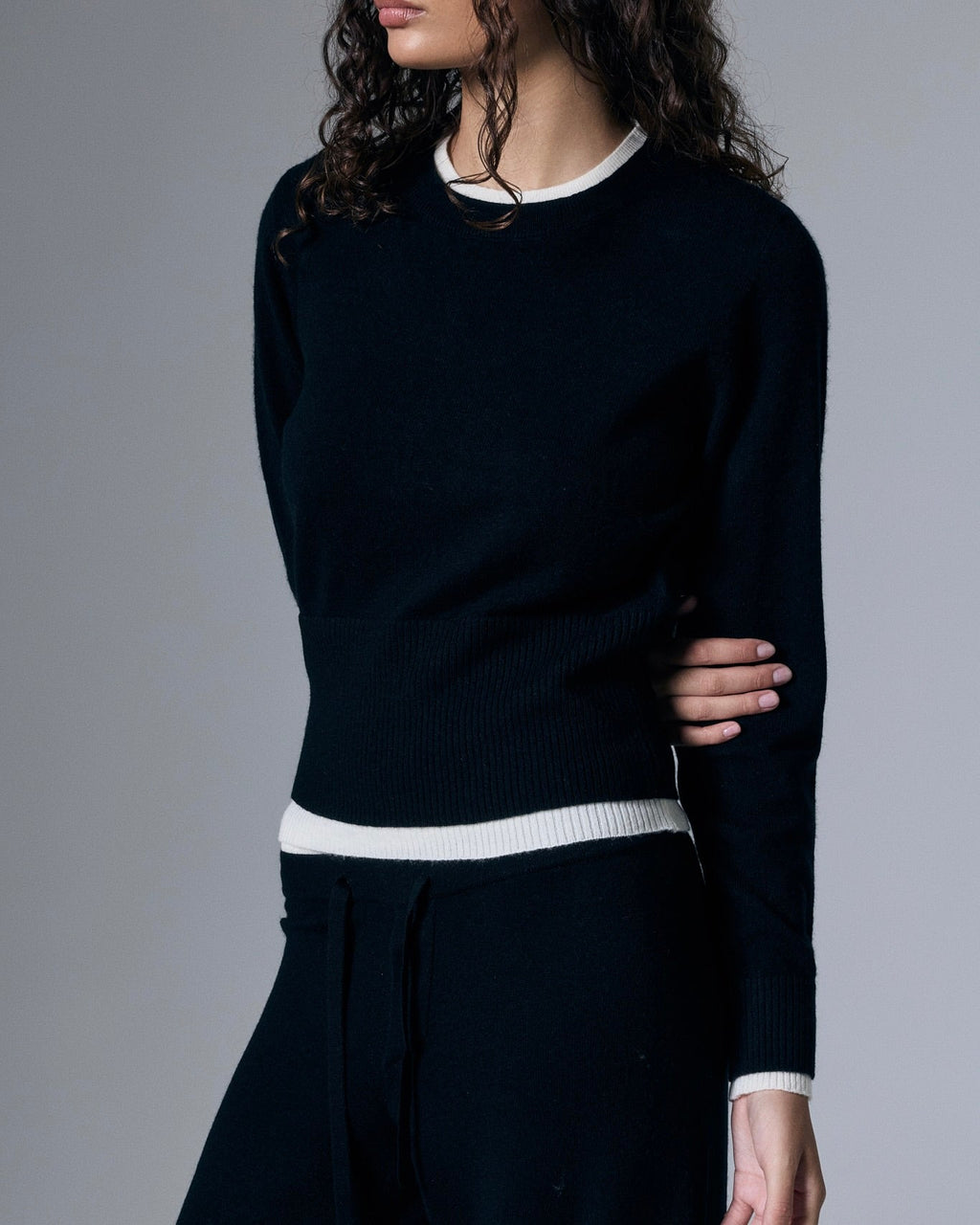 Tove Layered Cashmere Crewneck by Artless Forever