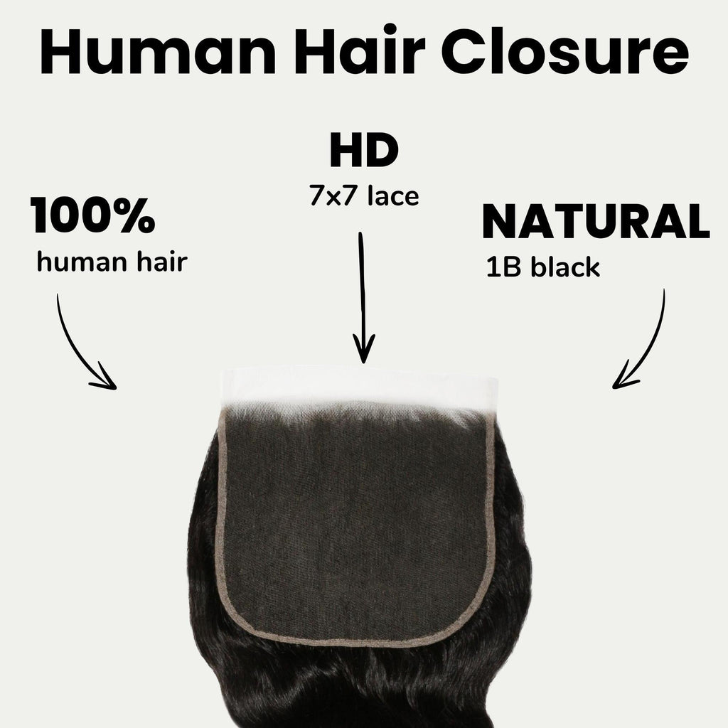 Loose Wave 7x7 HD Lace Human Hair Closure by Private Label