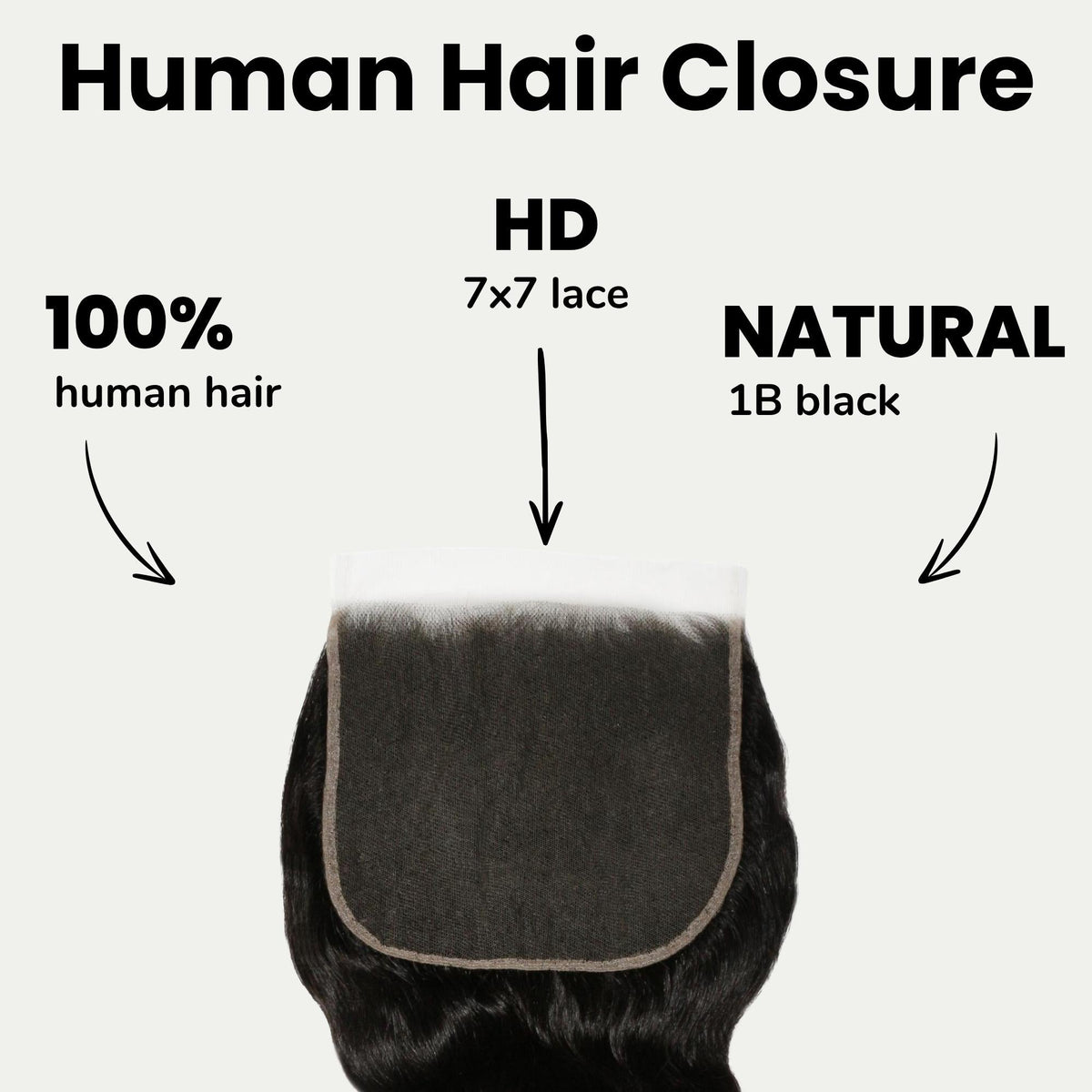 Loose Wave 7x7 HD Lace Human Hair Closure by Private Label