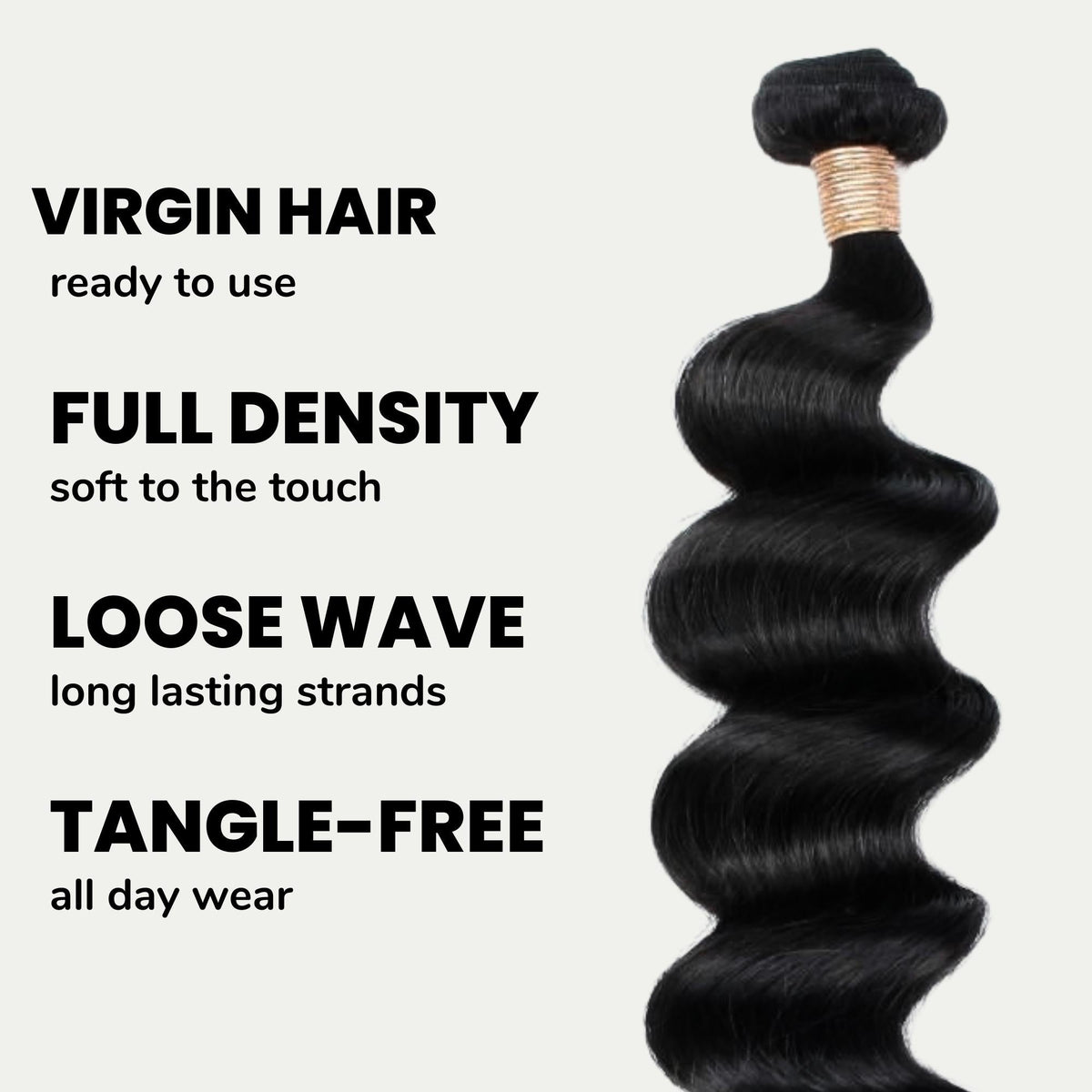 Loose Wave 100% Human Hair Bundles by Private Label