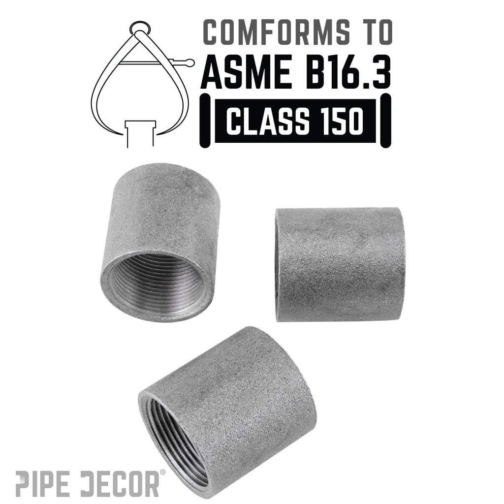 1 in. Black Merchant Coupling by PIPE DECOR