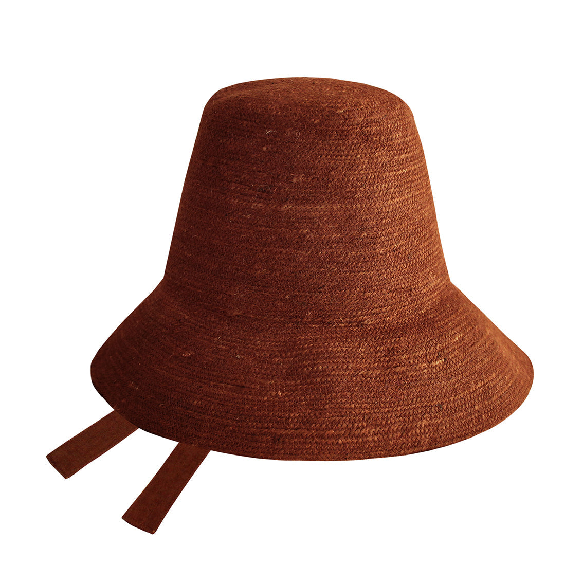 The Meg Jute Straw Hat In Burnt Sienna by BrunnaCo