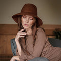 The Meg Jute Straw Hat In Burnt Sienna by BrunnaCo