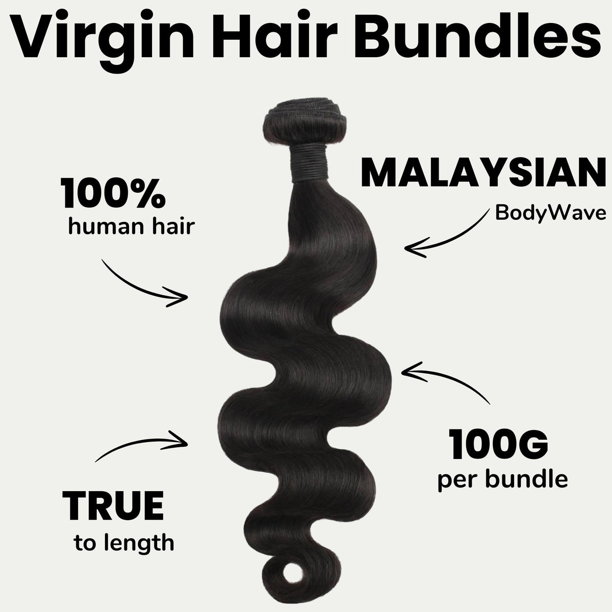 Malaysian Body Wave 100% Human Hair Bundles by Private Label