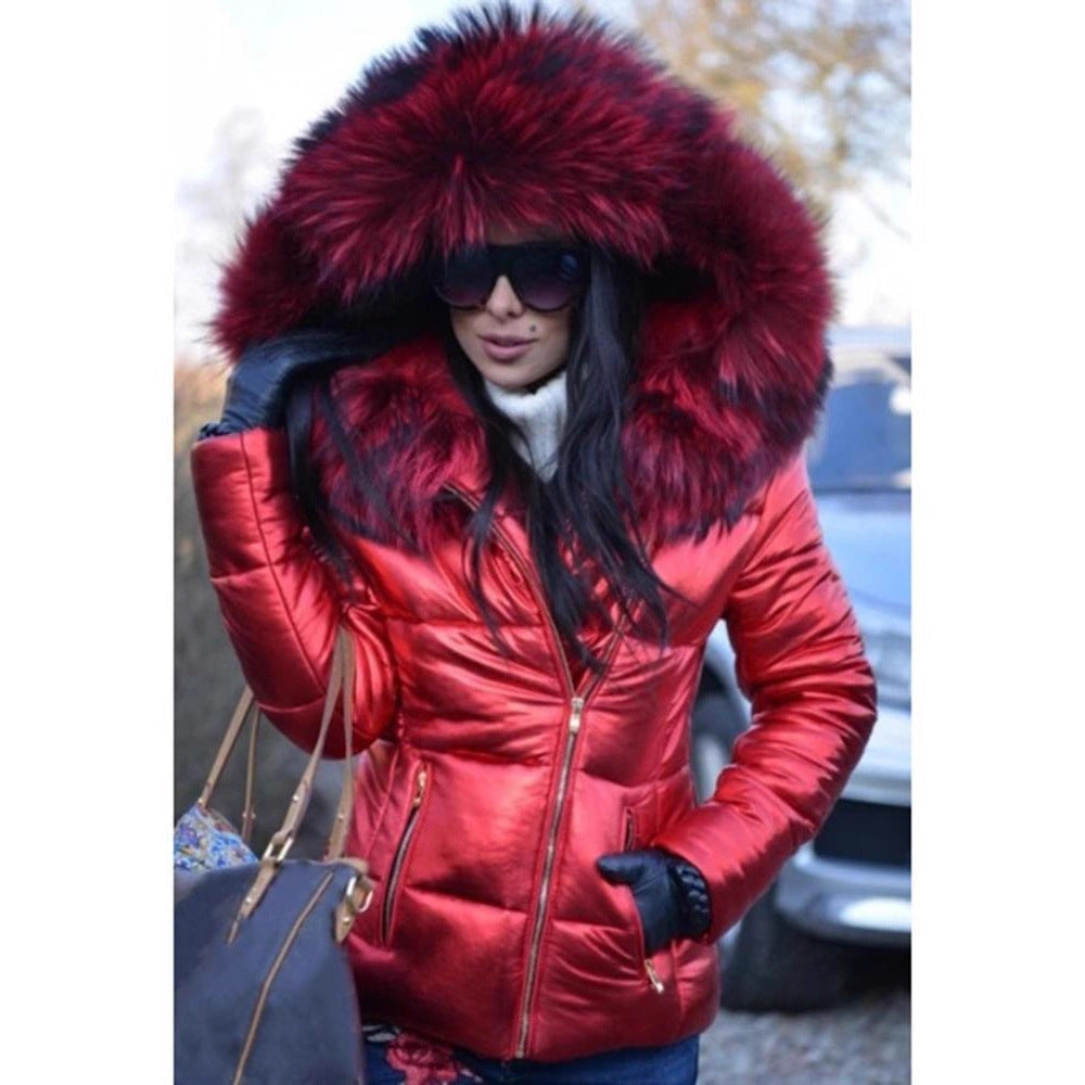 Women's New Creative Down Hood Large Coats by Wshirt