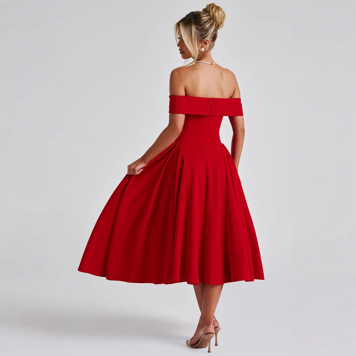 Women's Spring Fashion Sexy Backless Pure Color Dresses by Wshirt