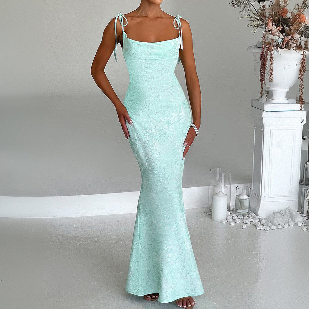 Elegant Evening Dress Hip Spaghetti Straps Dress Women Clothing Summer by Ragazza