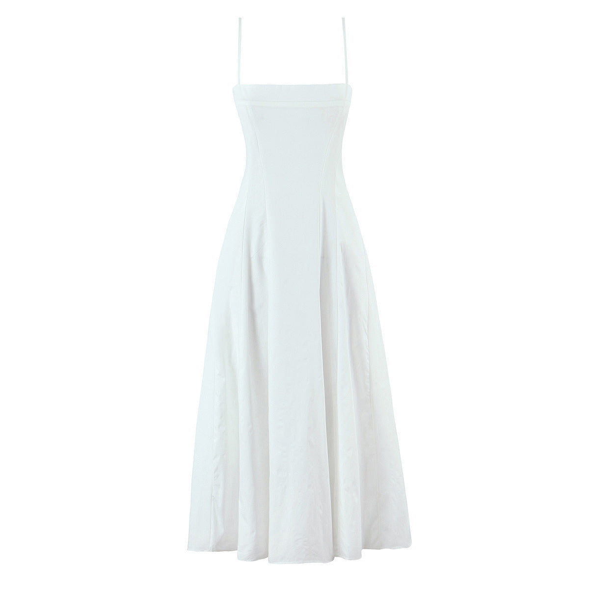 Temperament Cinched Sleeveless Dress Draping Effect Dresses by Wshirt