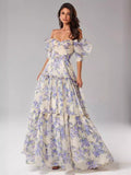 Spring Summer off the Shoulder Women Organza Fairy Long Elegant Evening Dress by Ragazza