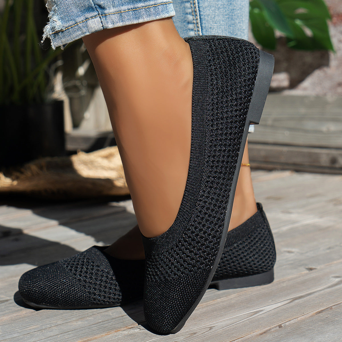 Flying Woven Mesh Shallow-Mouth Women’s Shoes by FitiqueFit